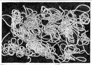 Knots - Scan of biro drawing